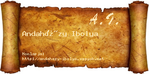 Andaházy Ibolya névjegykártya